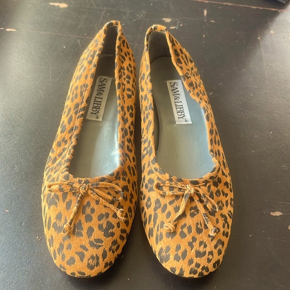 Sam & Libby leather Animal Print shoes BNWOT - Picture 1 of 6